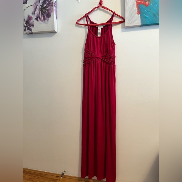 Max studios Elegant Red Maxi Dress- small - Picture 1 of 8